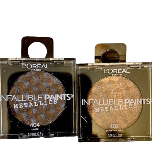 L'OREAL PARIS INFALLIBLE PAINTS METALLICS EYE SHADOW 404 , 402  Make Up - Picture 1 of 4
